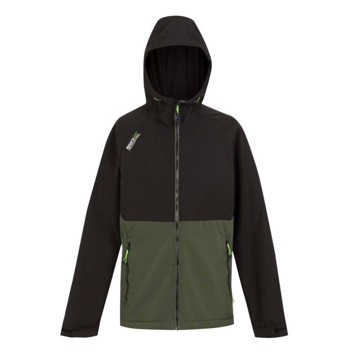 TACTICAL SURRENDER SOFTSHELL - Dark Khaki/Black, #4B4C46/#000000<br><small>UT-retra707dk/bl-2xl</small>