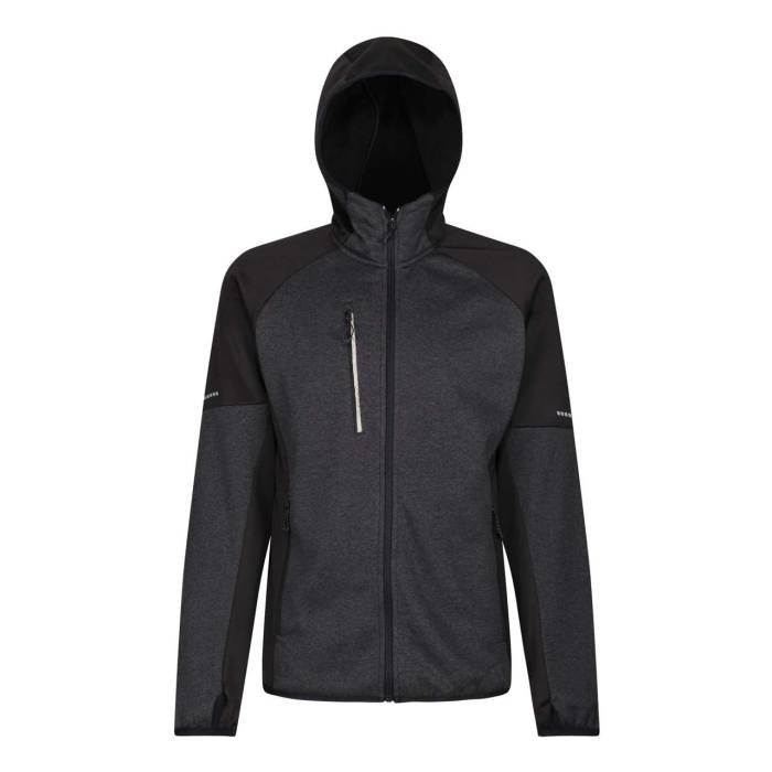 X-PRO COLDSPRING II HYBRID PERFORMANCE STRETCH HOODED FLEE - Grey Marl/Black, #403F42/#000000...<br><small>UT-retrf620grm/bl-3xl</small>