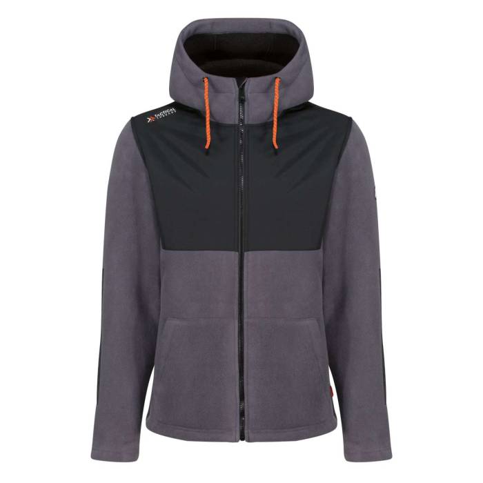 TACTICAL GARRISON HOODED WINTER JKT - Iron/Black, #414141/#000000<br><small>UT-retrf664ir/bl-3xl</small>