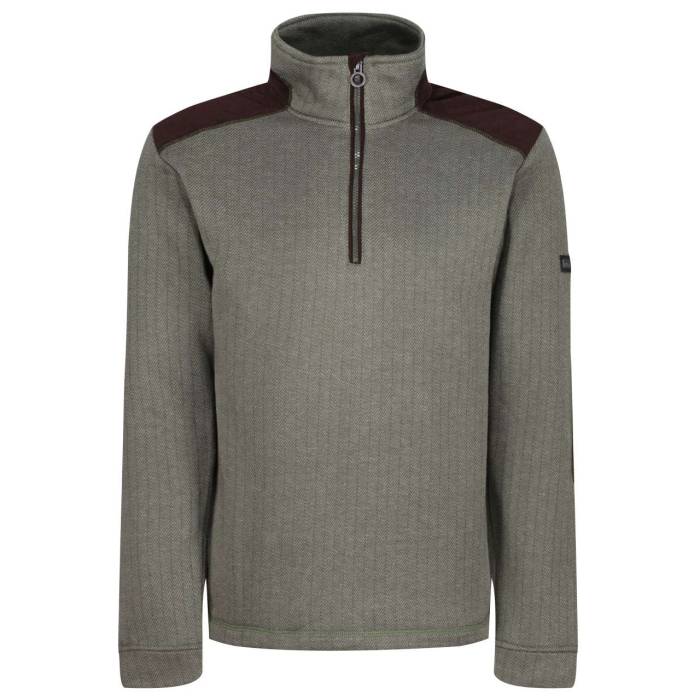 HOLBECK HALF ZIP FLEECE - Dark Khaki, #434237<br><small>UT-retrf665dkh-3xl</small>