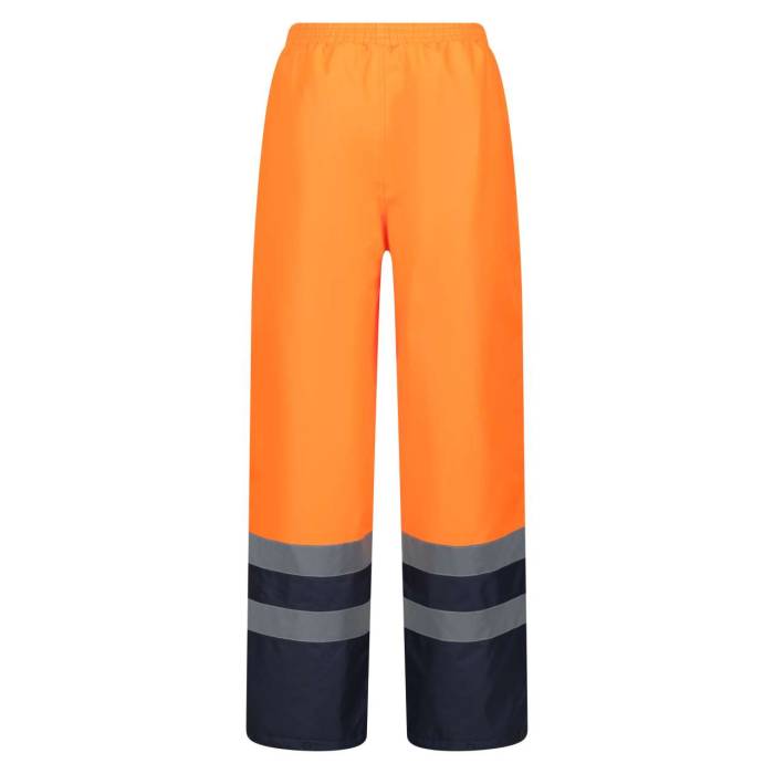 HI VIS INSULATED OVERTROUSER - Orange/Navy, #F16E30/#131B38<br><small>UT-retrj523ror/nv-2xl</small>