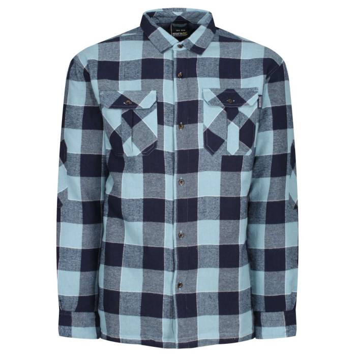 SHELFORD PADDED SHIRT - Blue Check, #ACCED9/#6F859C/#282535<br><small>UT-retrs216blch-m</small>