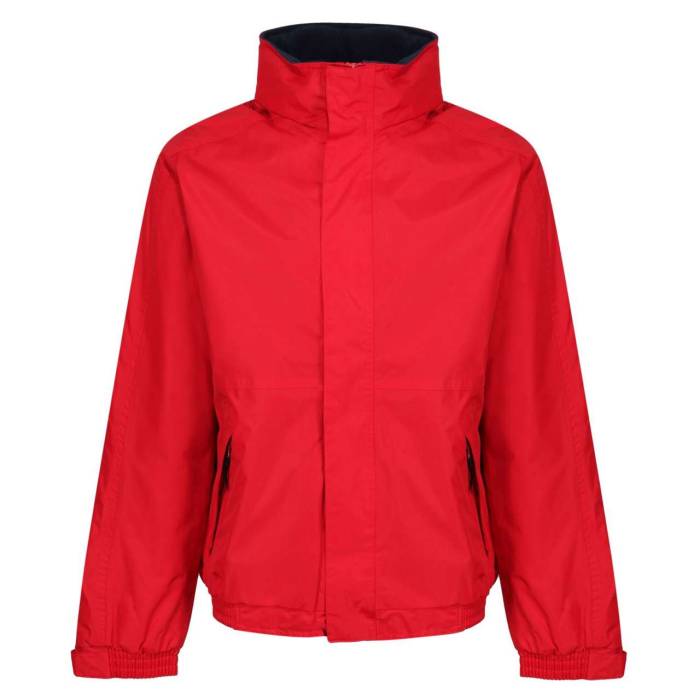 DOVER FLEECE LINED BOMBER JACKET - Classic Red/Navy, #C31623/#131B38<br><small>UT-retrw297cre/nv-2xl</small>