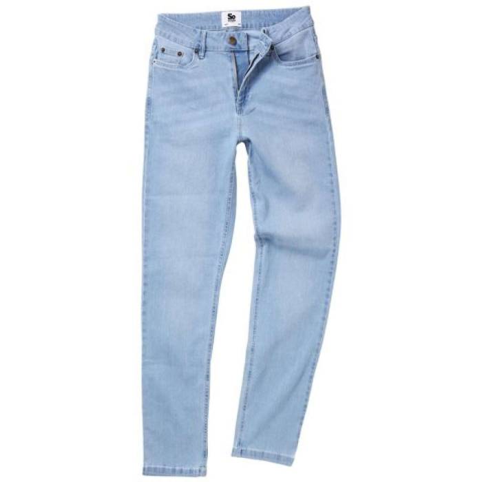 KATY STRAIGHT JEANS - Mid Blue Wash, #66B3ED<br><small>UT-sd011mbws-12-l</small>