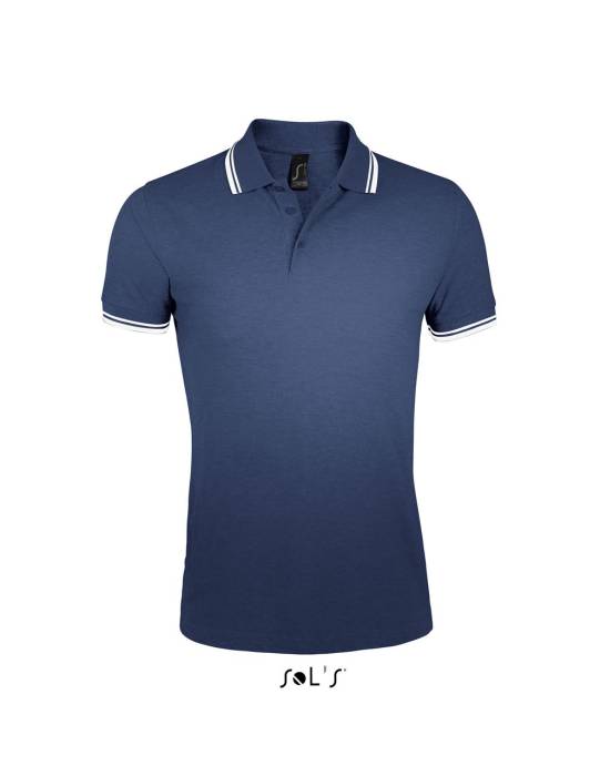 SOL`S PASADENA MEN - POLO SHIRT - French Navy/White, #092A3C/#FFFFFF<br><small>UT-so00577fn/wh-l</small>