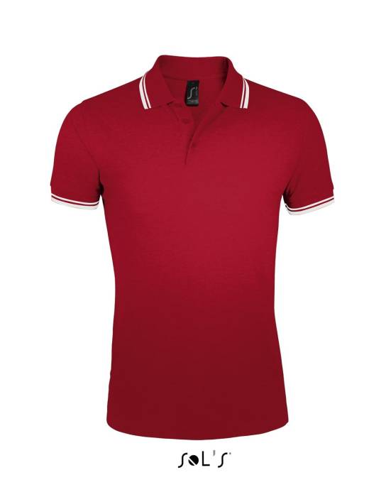 SOL`S PASADENA MEN - POLO SHIRT - Red/White, #BB0020/#FFFFFF<br><small>UT-so00577re/wh-l</small>