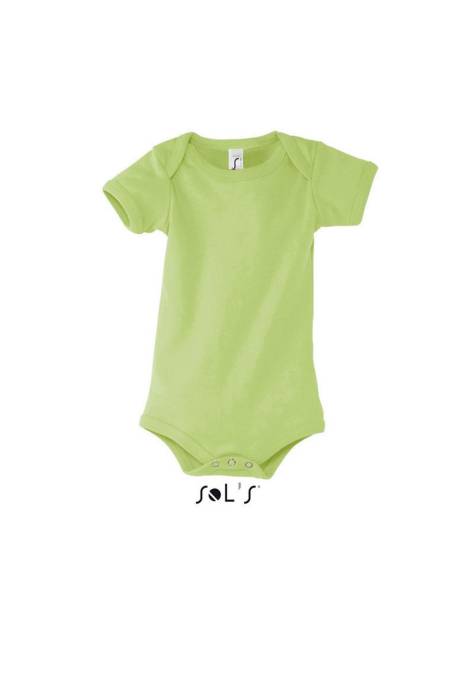 SOL`S BAMBINO - BABY BODYSUIT - Apple Green, #BECF39<br><small>UT-so00583ag-12/18m</small>