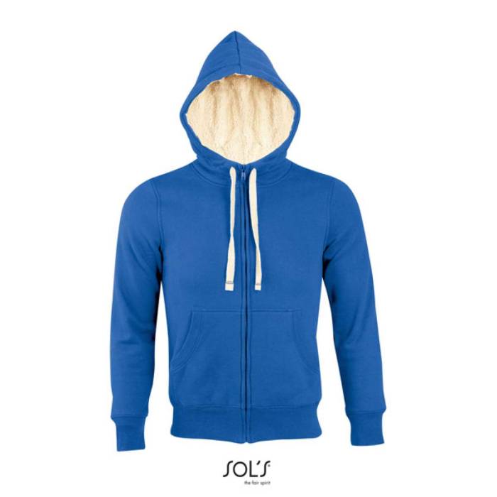 SOL`S SHERPA - UNISEX ZIPPED JACKET WITH `SHERPA` LINING - Royal Blue, #00428E<br><small>UT-so00584ro-2xl</small>