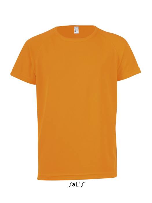 SOL`S SPORTY KIDS - RAGLAN-SLEEVED T-SHIRT - Neon Orange, #F1771D<br><small>UT-so01166neo-10a</small>