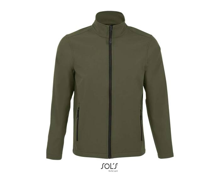 SOL`S RACE MEN - SOFTSHELL ZIP JACKET - Army, #3D433A<br><small>UT-so01195ar-2xl</small>