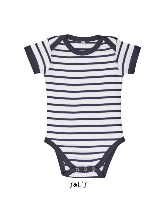 SOL`S MILES BABY - STRIPED BODYSUIT - White/Red, #FFFFFF/#BB0020<br><small>UT-so01401wh/re-12/18m</small>