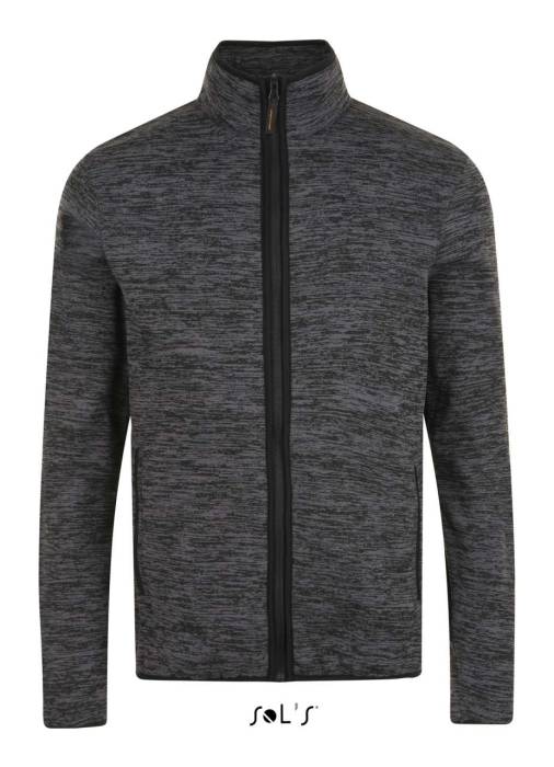 SOL`S TURBO - KNITTED FLEECE JACKET - Dark Grey/Black, #575654/#1A171B<br><small>UT-so01652dgr/bl-4xl</small>