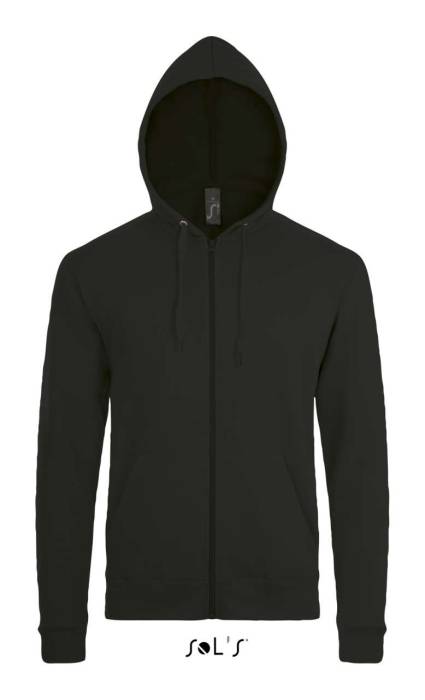 SOL`S STONE - UNISEX ZIP HOODIE - Black, #1A171B<br><small>UT-so01714bl-s</small>