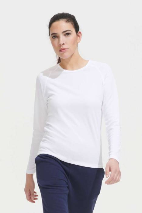 SOL`S SPORTY LSL WOMEN - LONG SLEEVE SPORTS T-SHIRT - French Navy, #092A3C<br><small>UT-so02072fn-2xl</small>