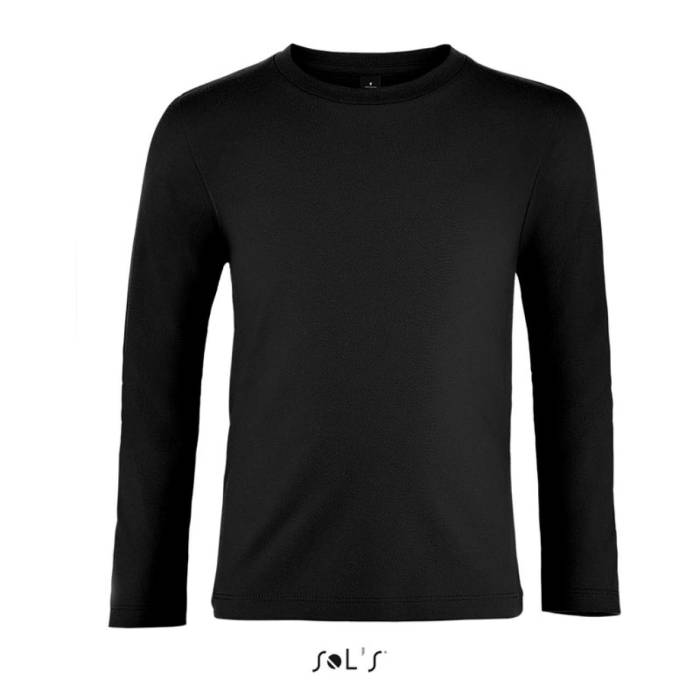 SOL`S IMPERIAL LSL KIDS - LONG SLEEVE T-SHIRT - Deep Black, #000000<br><small>UT-so02947dbl-10a</small>