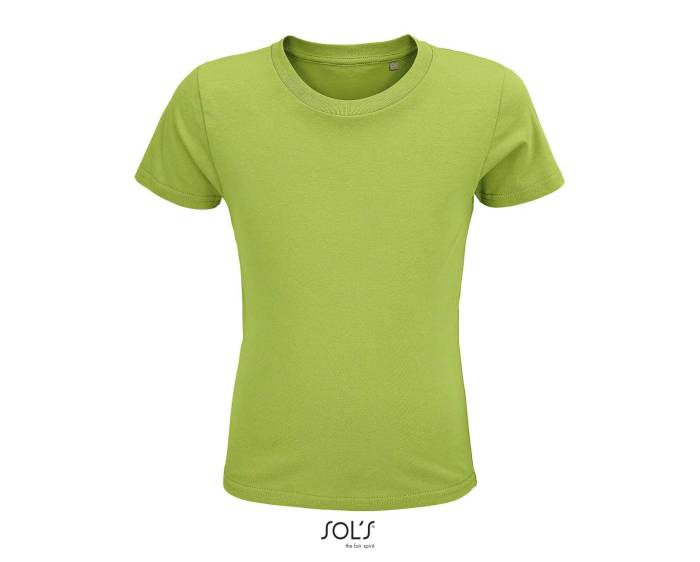 SOL`S CRUSADER KIDS - ROUND-NECK FITTED JERSEY T-SHIRT - Apple Green, #BECF39<br><small>UT-so03580ag-10a</small>