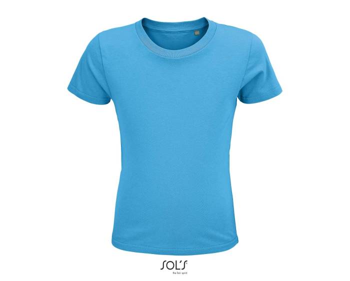 SOL`S CRUSADER KIDS - ROUND-NECK FITTED JERSEY T-SHIRT - Aqua, #006D9E<br><small>UT-so03580aq-12a</small>