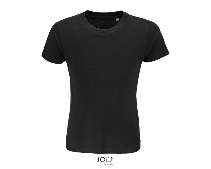 SOL`S CRUSADER KIDS - ROUND-NECK FITTED JERSEY T-SHIRT - Deep Black, #000000<br><small>UT-so03580dbl-10a</small>