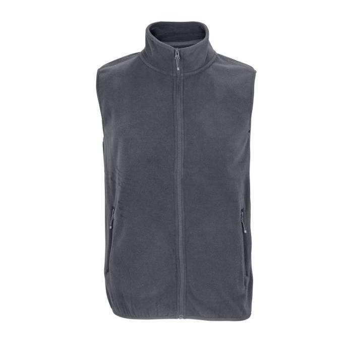 SOL`S FACTOR BW - UNISEX MICROFLEECE ZIP BODYWARMER - Charcoal Grey, #1D1C29<br><small>UT-so03822ch-2xl</small>