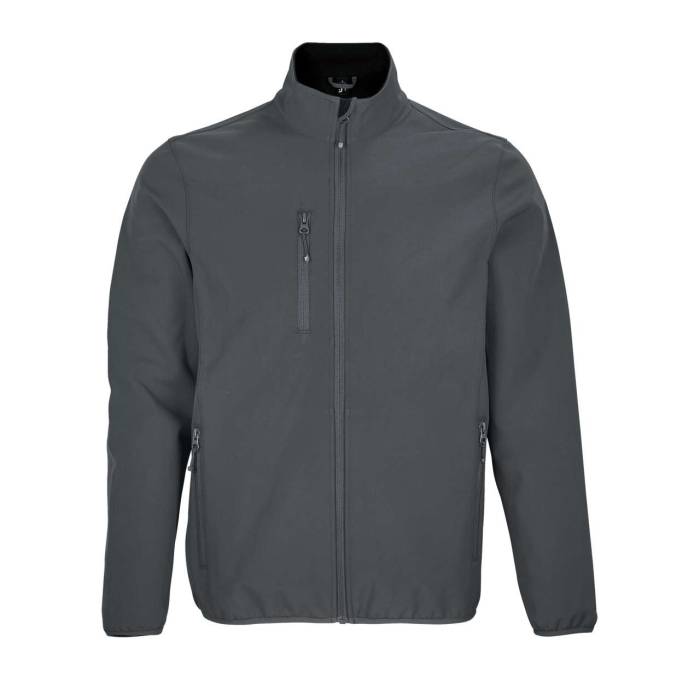 SOL`S FALCON MEN - SOFTSHELL ZIP JACKET - Charcoal Grey, #1D1C29<br><small>UT-so03827ch-3xl</small>