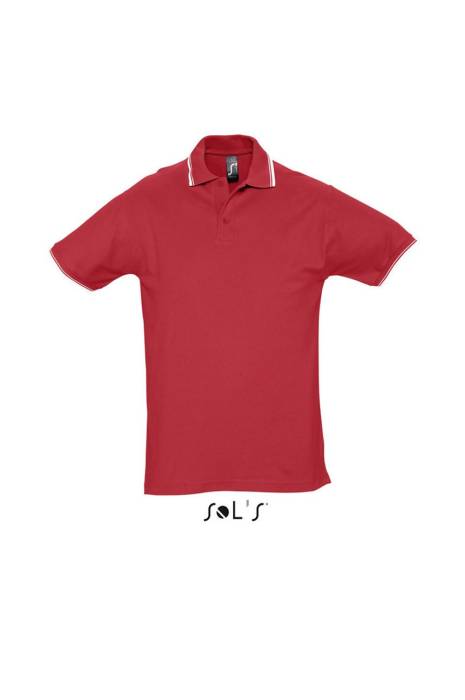 SOL`S PRACTICE MEN - POLO SHIRT - Red/White, #BB0020/#FFFFFF<br><small>UT-so11365re-l</small>