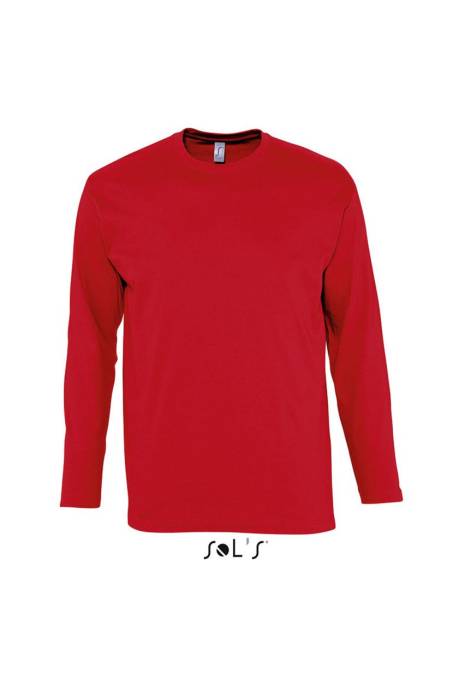 SOL`S MONARCH - FÉRFI KÖRNYAKÚ HOSSZÚ UJJÚ PÓLÓ - Red, #BB0020<br><small>UT-so11420re-3xl</small>