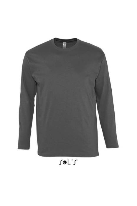 SOL`S MAJESTIC - NŐI KÖRNYAKÚ HOSSZÚ UJJÚ PÓLÓ - Dark Grey, #575654<br><small>UT-so11425dg-2xl</small>