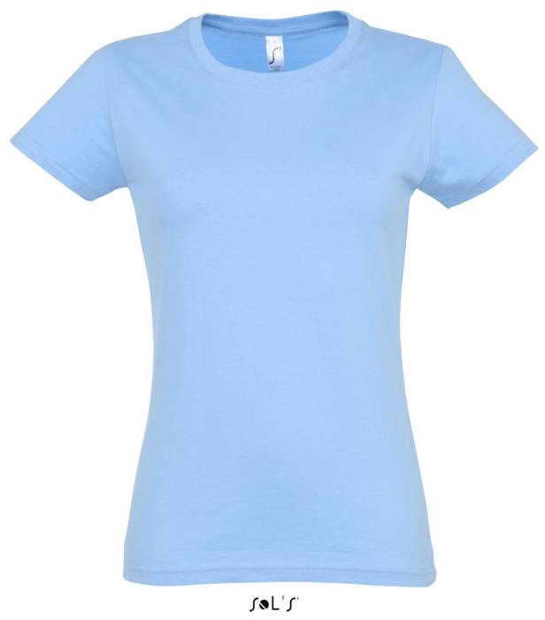 SOL`S IMPERIAL WOMEN - KÖRNYAKÚ POLÓ - Sky Blue, #75AFDE<br><small>UT-so11502sb-l</small>