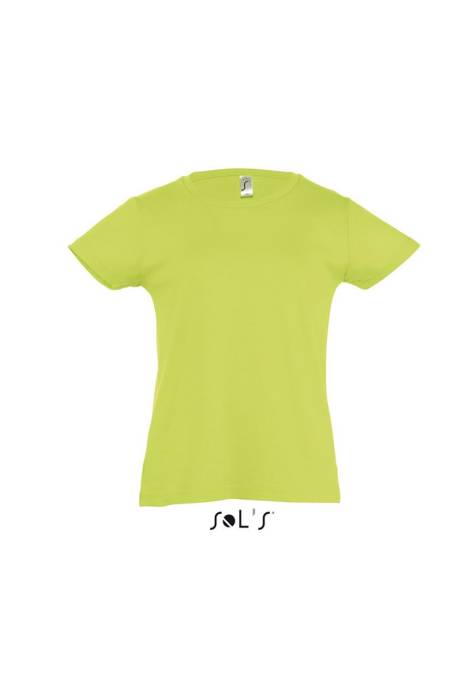 SOL`S CHERRY - GIRLS` T-SHIRT - Apple Green, #BECF39<br><small>UT-so11981ag-10a</small>