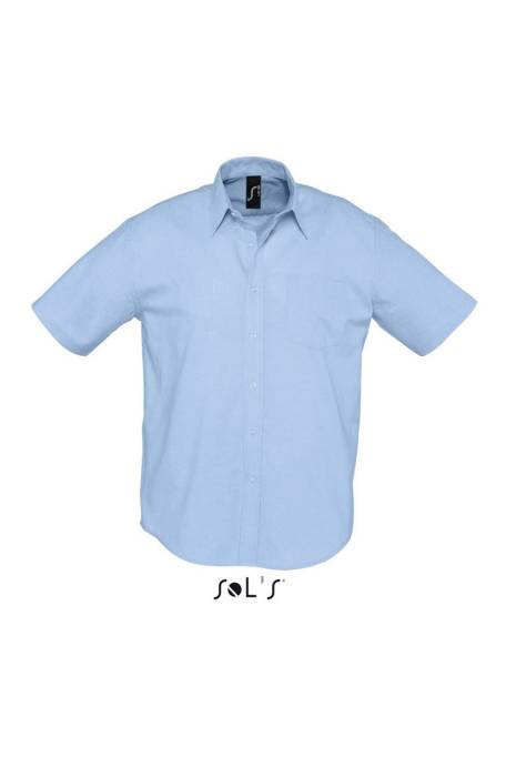 SOL`S BRISBANE - SHORT SLEEVE OXFORD MEN`S SHIRT - Sky Blue, #75AFDE<br><small>UT-so16010sb-xl</small>