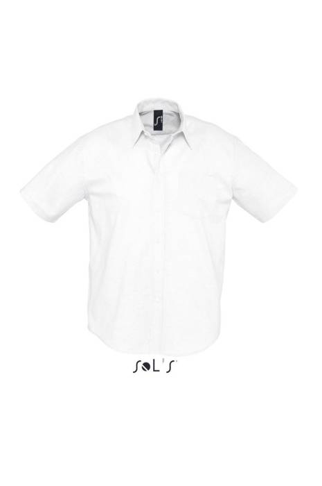 SOL`S BRISBANE - SHORT SLEEVE OXFORD MEN`S SHIRT - White, #FFFFFF<br><small>UT-so16010wh-3xl</small>