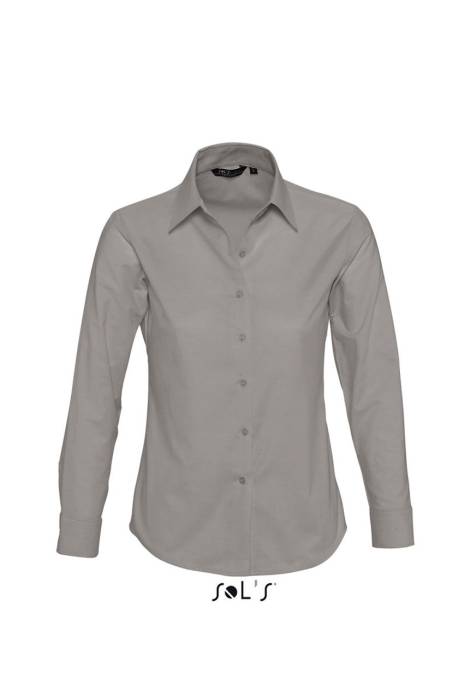 SOL`S EMBASSY - LONG SLEEVE OXFORD WOMEN`S SHIRT - Silver, #C2C3C6<br><small>UT-so16020si-xs</small>