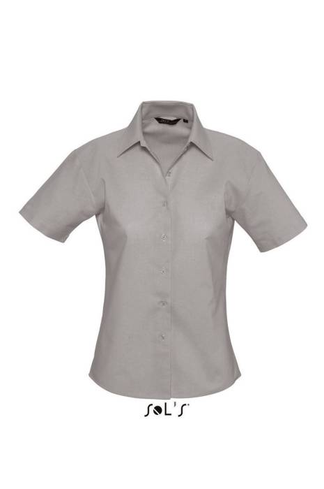 SOL`S ELITE - SHORT SLEEVE OXFORD WOMEN`S SHIRT - Silver, #C2C3C6<br><small>UT-so16030si-m</small>