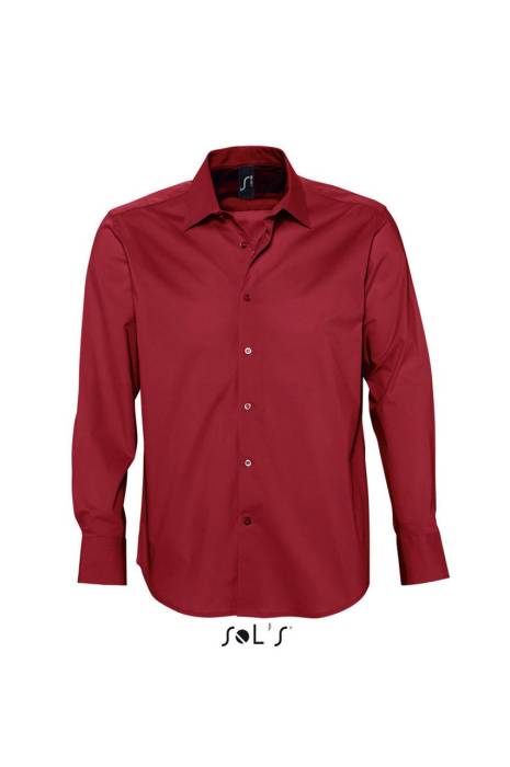 SOL`S BRIGHTON - LONG SLEEVE STRETCH MEN`S SHIRT - Cardinal Red, #A20024<br><small>UT-so17000cr-l</small>