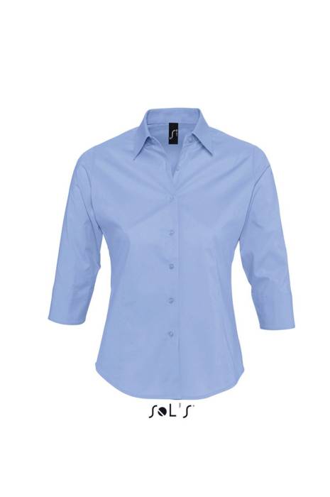SOL`S EFFECT - 3/4 SLEEVE STRETCH WOMEN`S SHIRT - Bright Sky, #A1BEE5<br><small>UT-so17010bs-l</small>