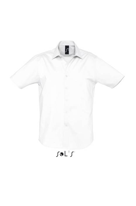 SOL`S BROADWAY - SHORT SLEEVE STRETCH MEN`S SHIRT - White, #FFFFFF<br><small>UT-so17030wh-l</small>