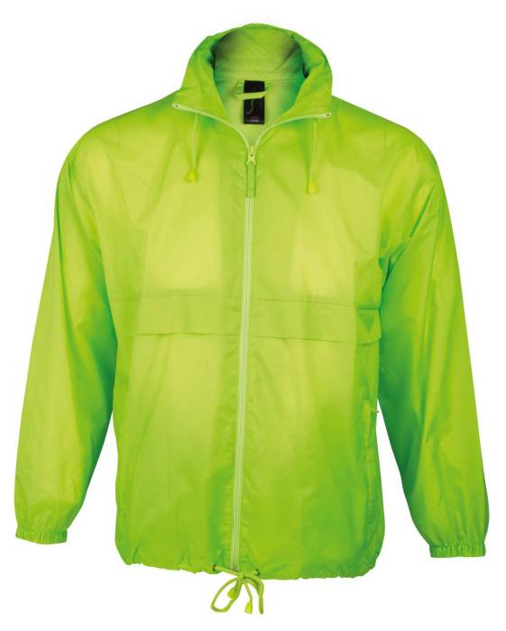 SOL`S SURF - UNISEX WATER REPELLENT WINDBREAKER - Neon Lime, #B2D225<br><small>UT-so32000nel-2xl</small>