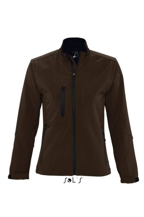 SOL`S ROXY - WOMEN`S SOFTSHELL ZIPPED JACKET - Dark Chocolate, #1B160B<br><small>UT-so46800dc-s</small>