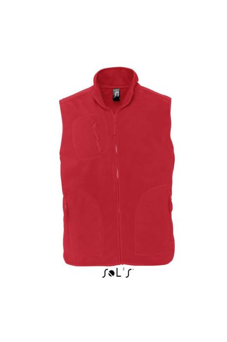 SOL`S NORWAY - UNISEX SLEEVELESS FLEECE CARDIGAN - Red, #BB0020<br><small>UT-so51000re-xl</small>