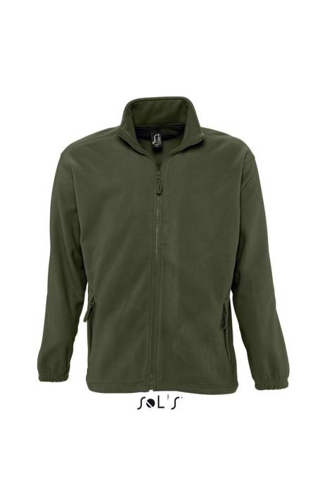 SOL`S NORTH MEN - ZIPPED FLEECE JACKET - Army, #3D433A<br><small>UT-so55000ar-m</small>