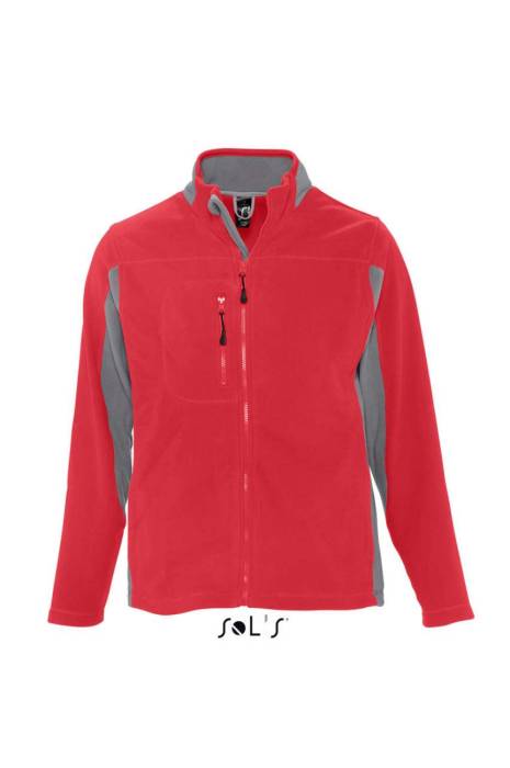 SOL`S NORDIC - MEN’S TWO-COLOUR ZIPPED FLEECE JACKET - Red, #BB0020<br><small>UT-so55500re-2xl</small>