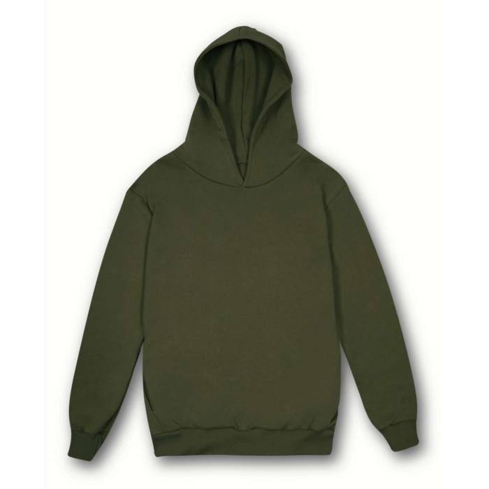 MYA - UNISEX URBAN SOFT HOODED SWEATSHIRT - Dark Military Green, #556045<br><small>UT-ve817tdmg-xs</small>