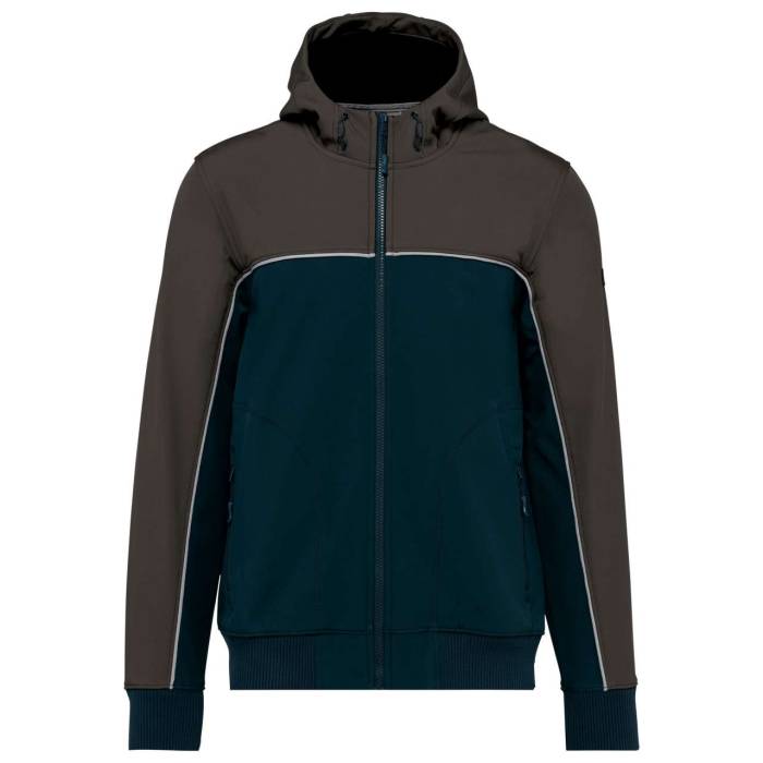 UNISEX 3-LAYER TWO-TONE BIONIC SOFTSHELL JACKET - Navy, #002a42<br><small>UT-wk450nv-2xl</small>