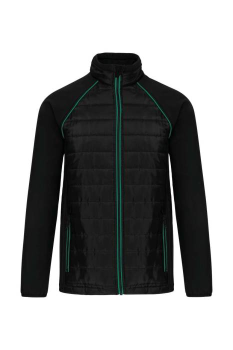 UNISEX DUAL-FABRIC DAYTODAY JACKET - Black/Kelly Green, #000000/#006F44<br><small>UT-wk6147bl/kl-3xl</small>