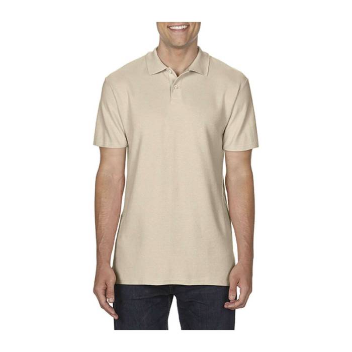 SOFTSTYLE® ADULT DOUBLE PIQUÉ POLO