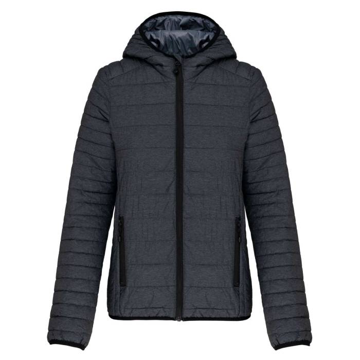 LADIES' LIGHTWEIGHT HOODED PADDED JACKET