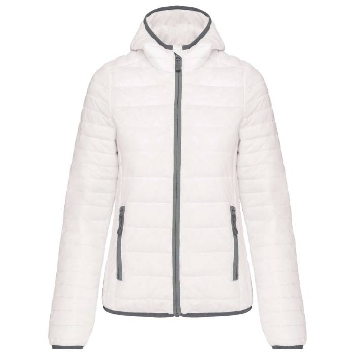 LADIES' LIGHTWEIGHT HOODED PADDED JACKET