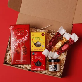 CHOCO & TEA BOX - kihajtható tetejű díszcsomagolásban