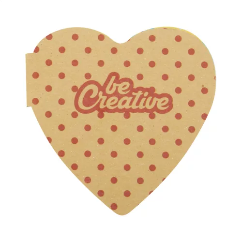CreaStick Heart Eco egyediesíthető öntapadós jegyzettömb