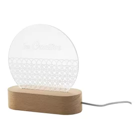 Woodify LED-es trófea, ötszög
